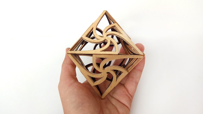 C33-octahedron Scroll saw pattern pdf, dxf, svg, eps