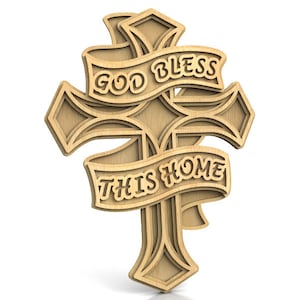 C214-Cross - Scroll saw pattern (pdf, dxf, svg, eps)