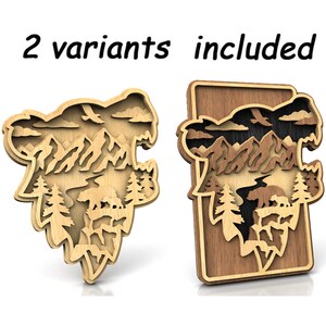 C227-Bear - Scroll saw pattern (pdf, dxf, svg, eps)
