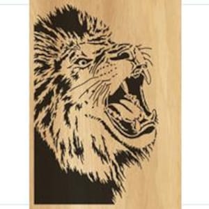 010-lion - Scroll saw pattern (pdf, jpg, dxf, svg, eps)