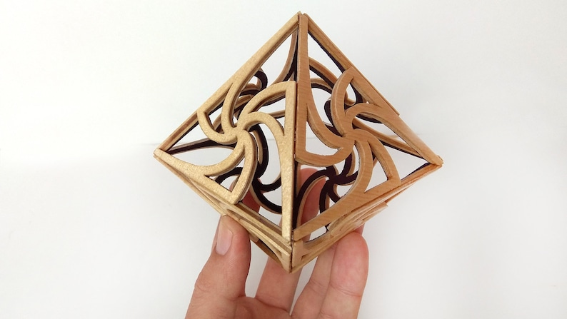 C33-octahedron Scroll saw pattern pdf, dxf, svg, eps