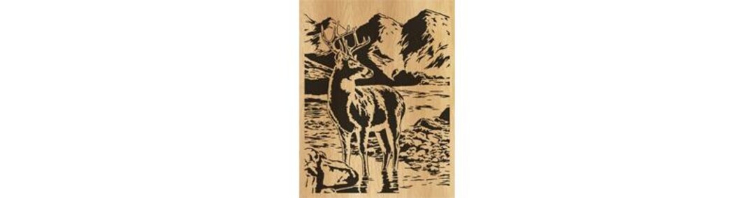 028-deer - Scroll Saw Pattern (pdf, Jpg, Dxf, Svg, Eps) - Etsy