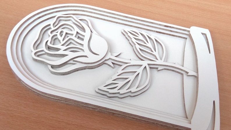 C136-rose Scroll Saw Pattern pdf Dxf Svg Eps - Etsy