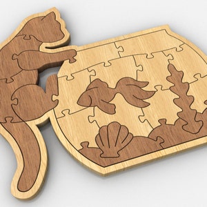 P03-Aquarium puzzle - Scroll saw pattern (pdf, dxf, svg, eps)