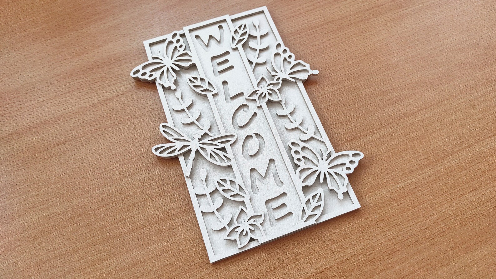 C168-Welcome Scroll saw pattern pdf dxf svg eps | Etsy