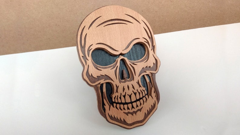 C106skull Scroll saw pattern pdf dxf svg eps Etsy