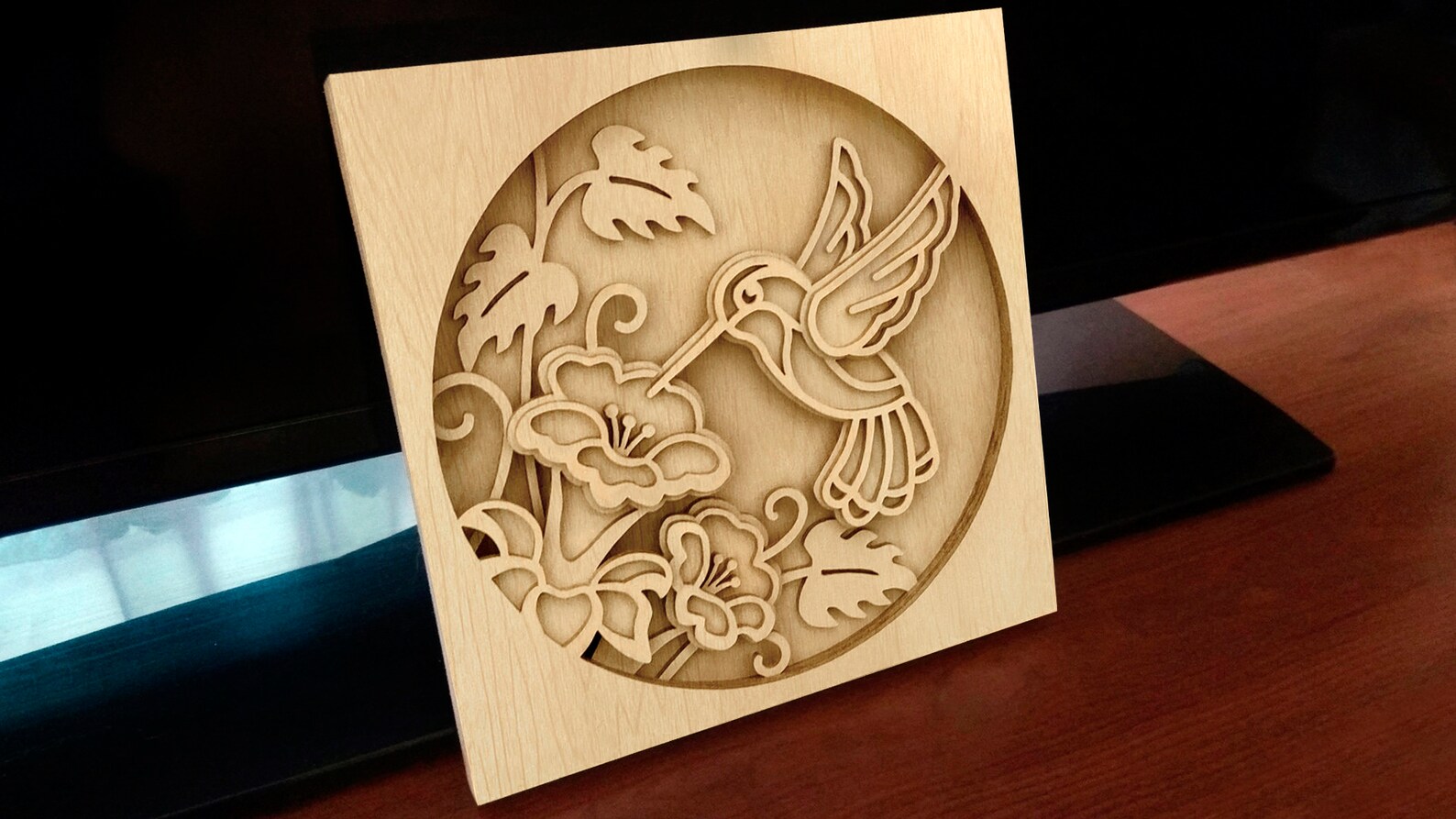 C163-Hummingbird Scroll saw pattern pdf dxf svg eps | Etsy
