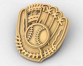 C255-Baseball - Scroll saw pattern (pdf, dxf, svg, eps)