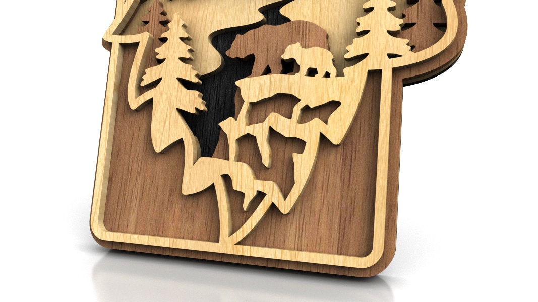 C227-bear Scroll Saw Pattern pdf Dxf Svg Eps - Etsy