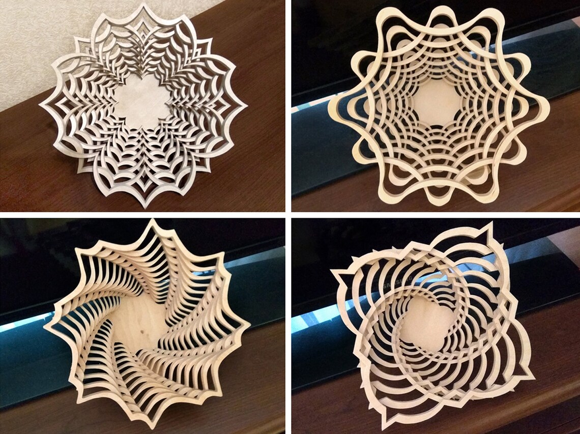 Bowls Set Scroll Saw Patterns pdf Dxf Svg Eps - Etsy