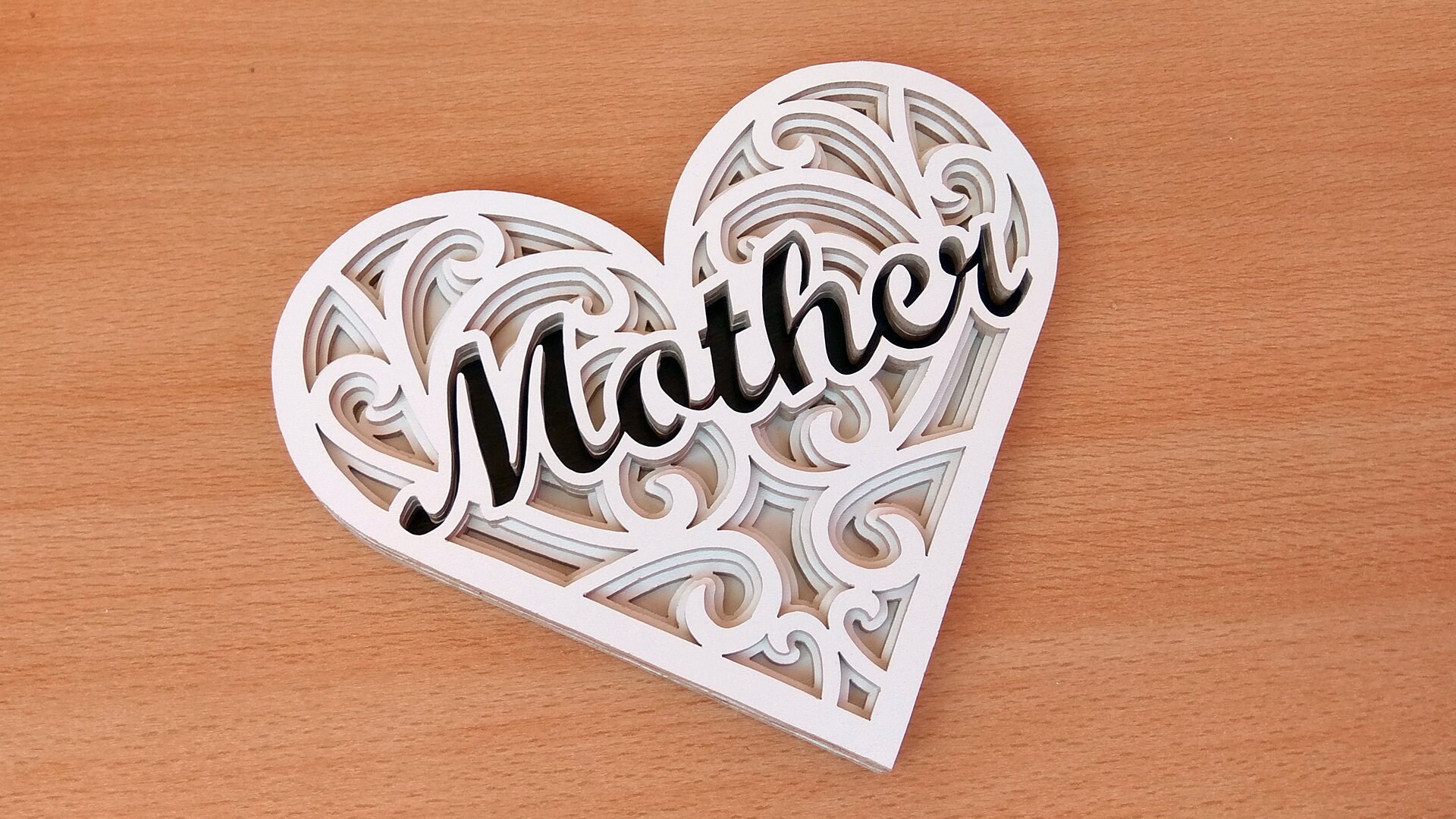 C127Mother Scroll saw pattern pdf dxf svg eps Etsy España