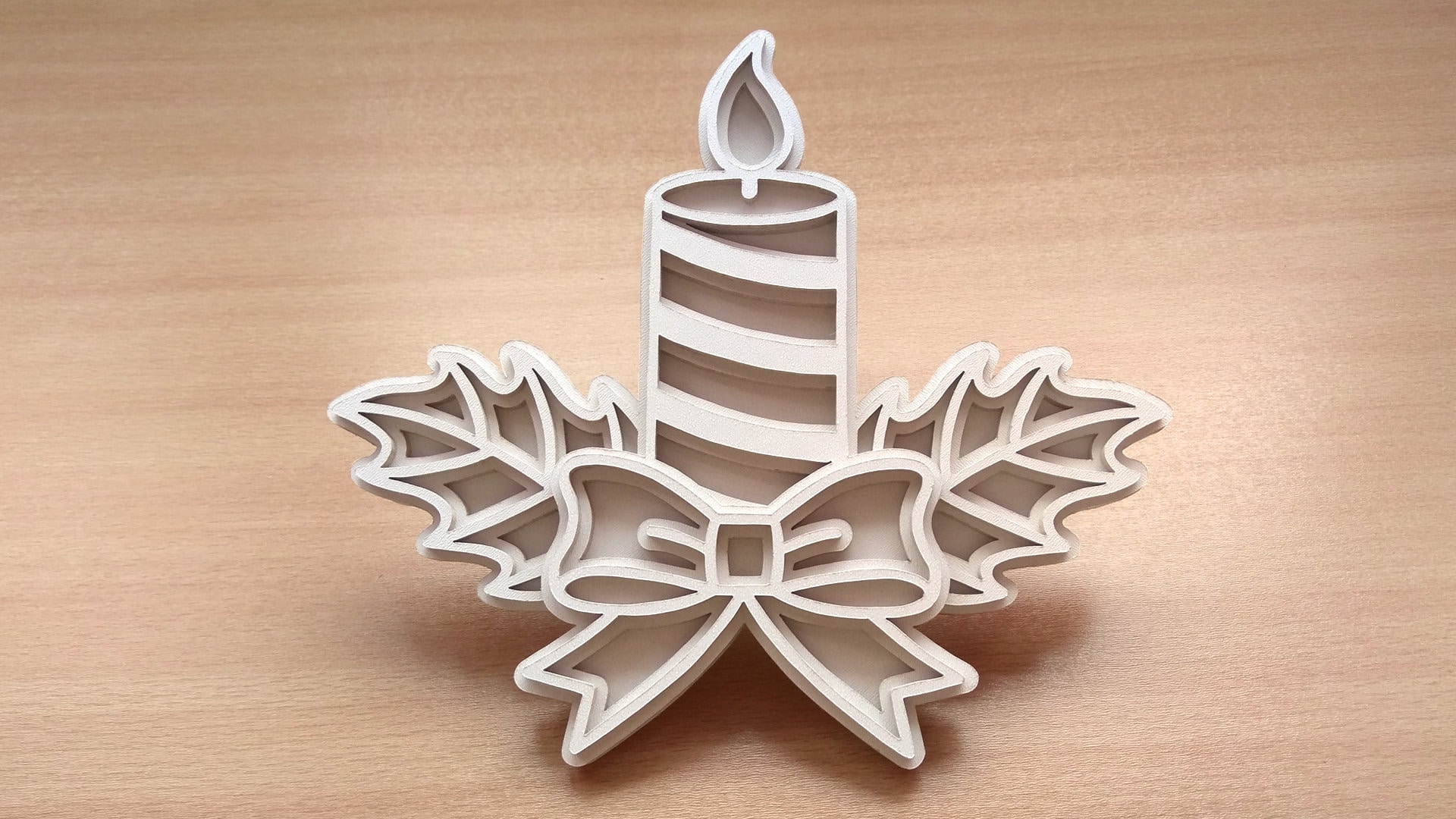 C93christmas Candle Scroll Saw Pattern pdf Dxf Svg Eps Etsy