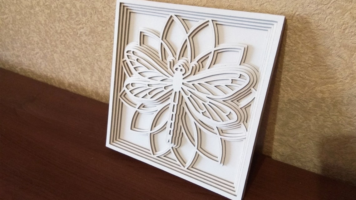 C46dragonfly Scroll Saw Pattern pdf Dxf Svg Eps Etsy