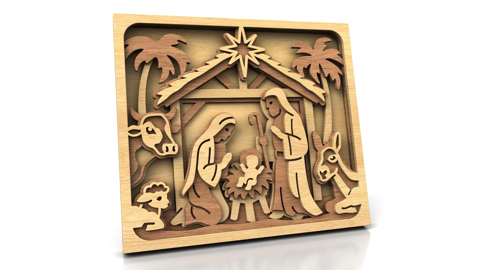C298-nativity Scene - Scroll Saw Pattern (pdf, Dxf, Svg, Eps) - Etsy