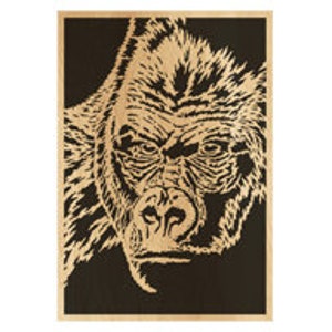041-gorilla Scroll saw pattern pdf, jpg, dxf, svg, eps image 1