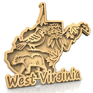 C240-West Virginia - Patrón de sierra de marquetería (pdf, dxf, svg, eps)