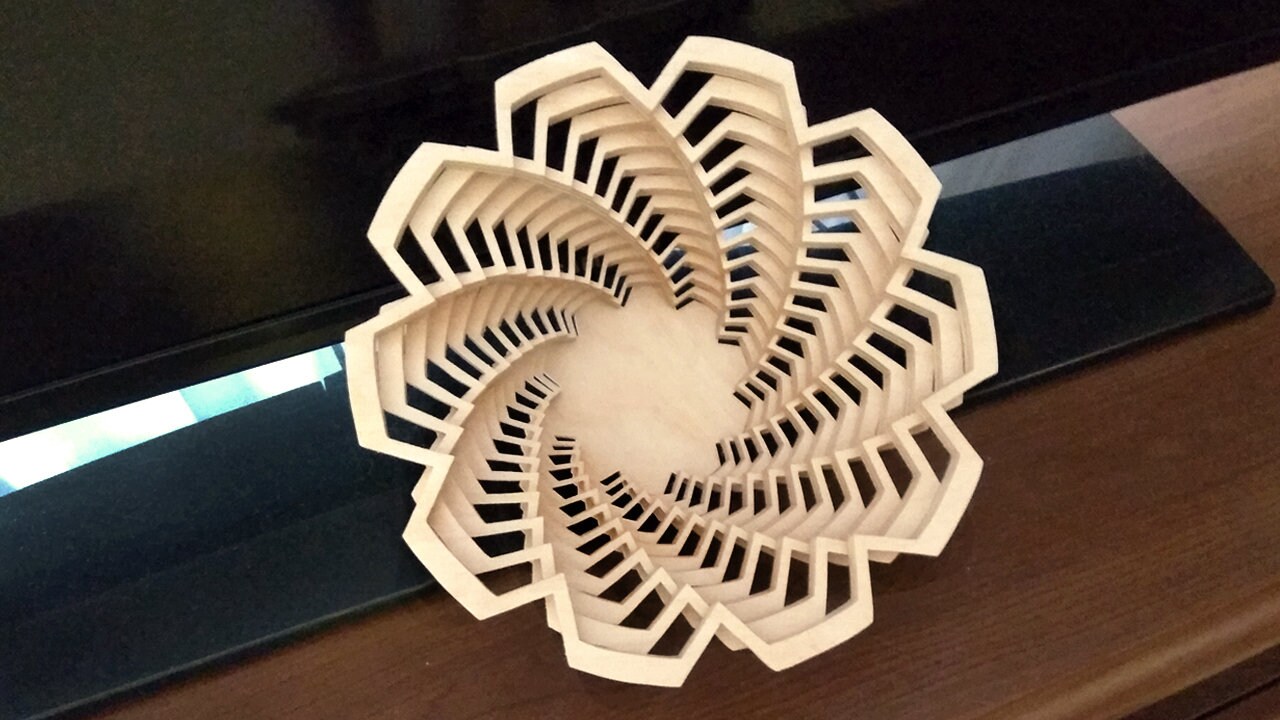 C42-bowl Scroll saw pattern pdf jpg dxf svg eps | Etsy