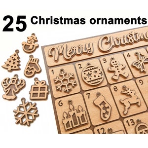 C137-Calendario di Natale - Modello per traforo (pdf, dxf, svg, eps)