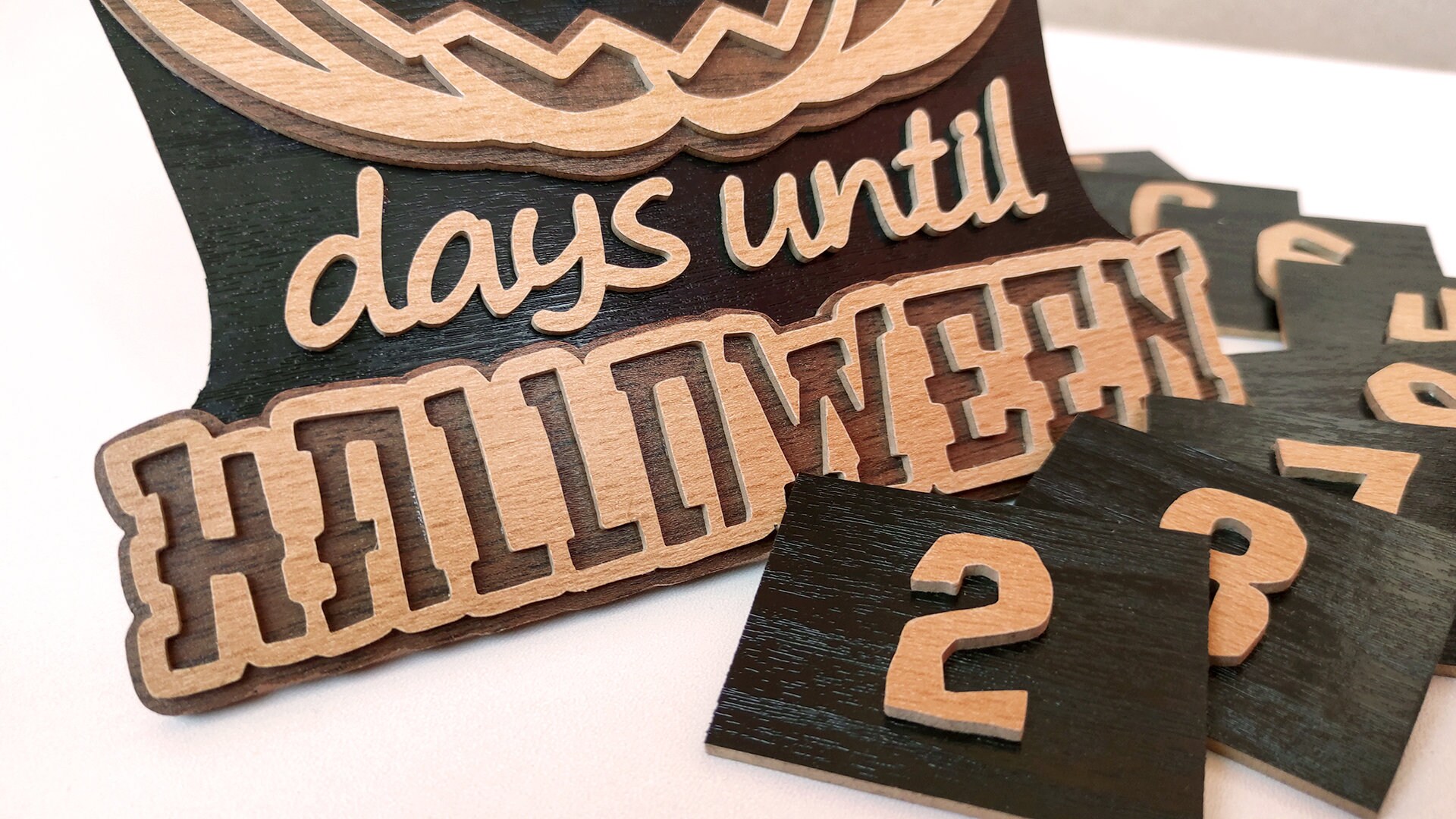 C180-halloween Calendar - Scroll Saw Pattern (pdf, Dxf, Svg