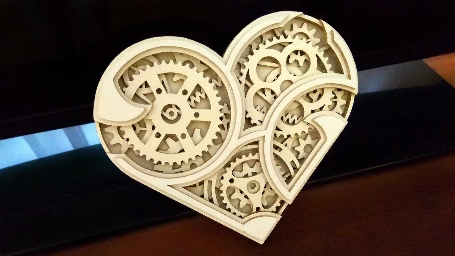C64mechanical Heart Scroll Saw Pattern pdf Dxf Svg Eps Etsy Canada