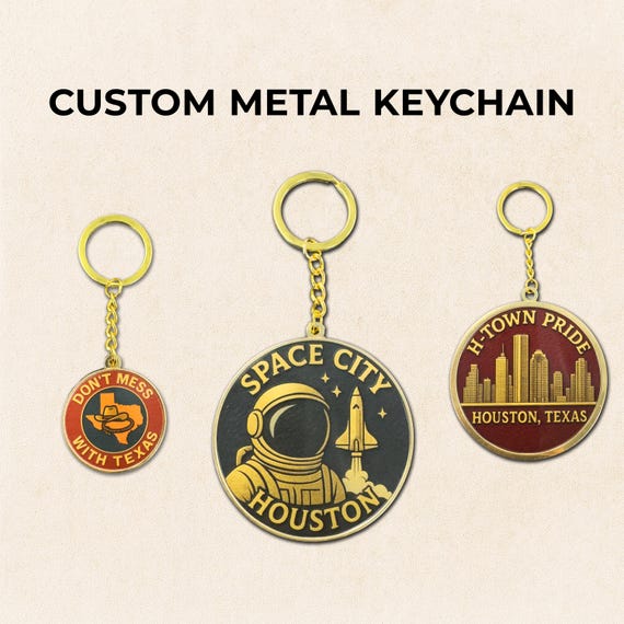 Personalized Photo Keychain, Round Metal Keychain, Full Color Print - 3pcs PACK