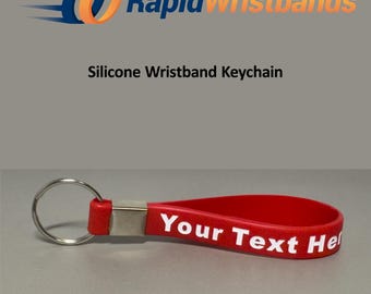 Kundenspezifische Silikon-Armband-Schlüsselanhänger Tinte injizierte Stil