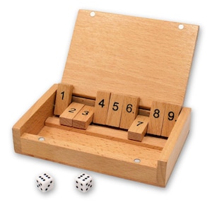 Shut The Box Deluxe Wooden Dice Game