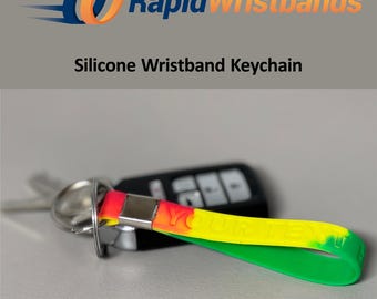 Kundenspezifische Silikon-Armband-Schlüsselanhänger Debossed Style