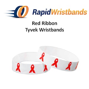 100 Rapidwristbands Ribbon Tyvek Wristbands for events - 3/4'' X 10'' Waterproof