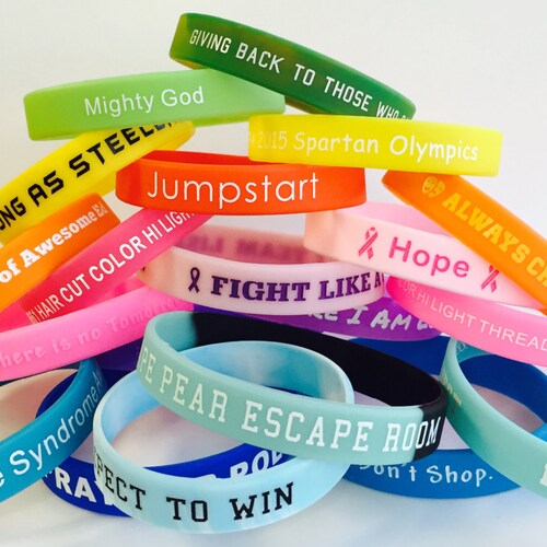 Custom Rubber Wristbands  Silicone Bands  Fast Shipping  Reminderband