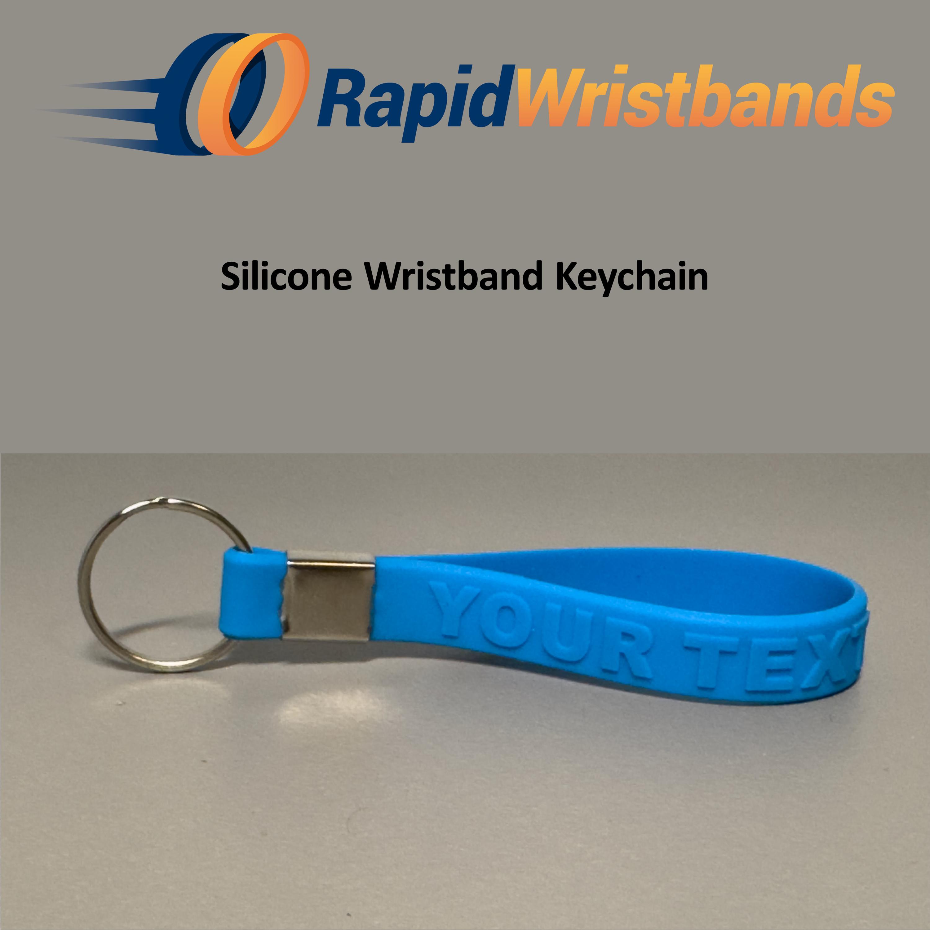 Customized Silicone Wristband Keychains Printed Style - Etsy