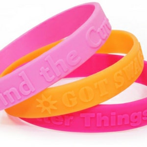 Custom Embossed Silicone Wristbands
