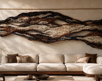 150x70 in Large-Scale Woven Tapestry | Commissioned Wall Decor | Extra Large Fiber Wall Art |  | Custom Woven Wall Hanging