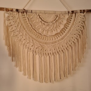 Large Macrame Backdrop, Extra large Macrame Wall decor with tassels, Living Room Decor, Boho wall decor, Dining Room Decor, Over Bed Art