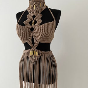 Festival Clothing, Rave Outfit, Burning Man Dress, Macrame Beachwear, Macrame Rope Dress, Resort Dress, Beach Cover Up, Beach Tunica