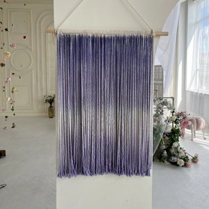 Living room decor, Macrame Wall Hanging large, Tapestry wall hangings, Dyed Macrame, Dip dye fiber art, hand-dyed tapestry, wall decor