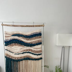 textile art, fiber wall art, extra large wall hanging, macrame wall hanging, bedroom wall decor, living room wall art, weaving tapestry