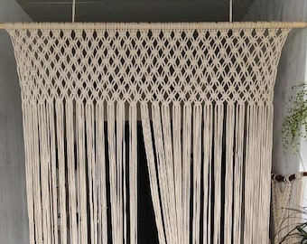 Macrame Wedding Backdrop, Boho Door Curtain, 100% Cotton
