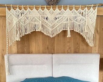 Macrame Wall Hanging, Macrame Headboard, Bedroom Decor, Boho Wedding Decor, Large Tapestry, Macrame Curtain, Over Crib Wall Hanging