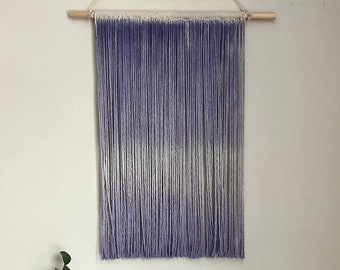 Living room decor, Macrame Wall Hanging large, Tapestry wall hangings, Dyed Macrame, Dip dye fiber art, hand-dyed tapestry, wall decor