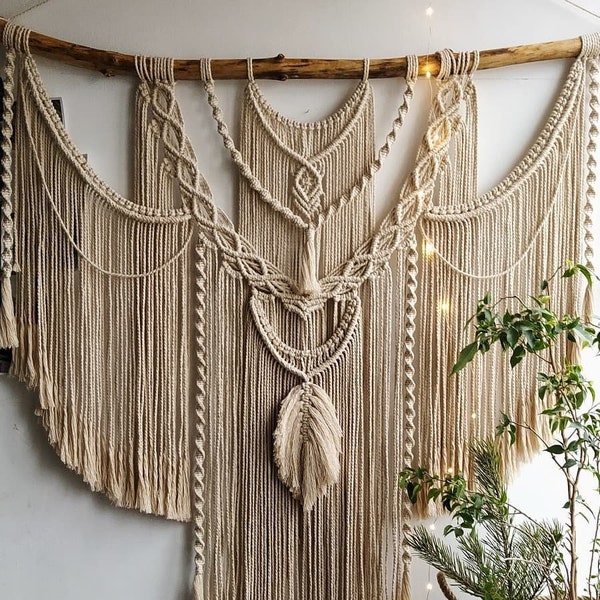 Large Macrame wall hanging, Extra large Macrame Wall decor, bedroom decor, Hanging wall decor, tapestry wall hanging hanging macrame,