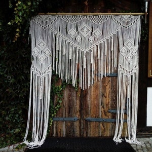 Macrame wedding arch, Bohemian wedding, Extra Large Macrame backdrop, Macrame Window Curtain, Boho Wedding Backdrop, Macrame Wedding Curtain