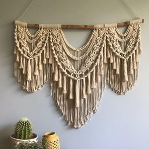 Macrame Wall Hanging, Tapestry Wall Hanging, Large Macrame Wall Hanging, Macrame Wedding Backdrop, Macrame on Driftwood, Woven Hangers image 5