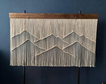 Dyed wall hanging, hand-dyed tapestry, Dip dye fiber art, Large Macrame Wall Hanging, wall hangings, Dyed Macrame, Wall art, Wall Decor
