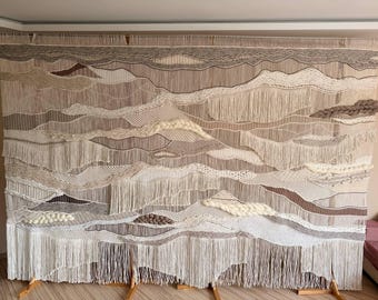 Extra large macrame wall hanging, Huge Wall Decor, Tapestry wall hanging, Woven wall hanging, Macrame Divider, Extra Large Wall Tapestry