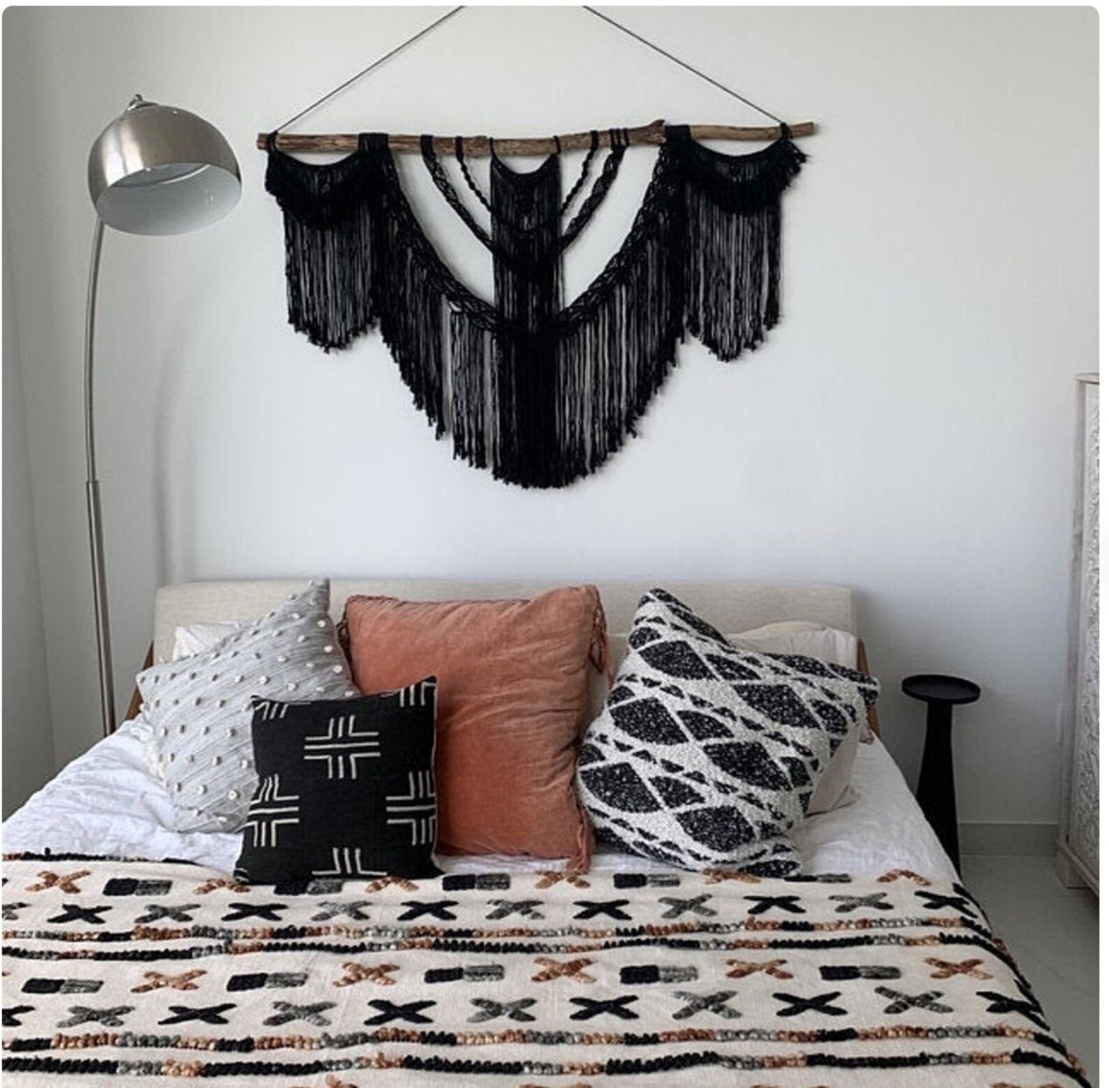 Bedroom Decor Macrame wall hanging with tassels Bohemian Etsy