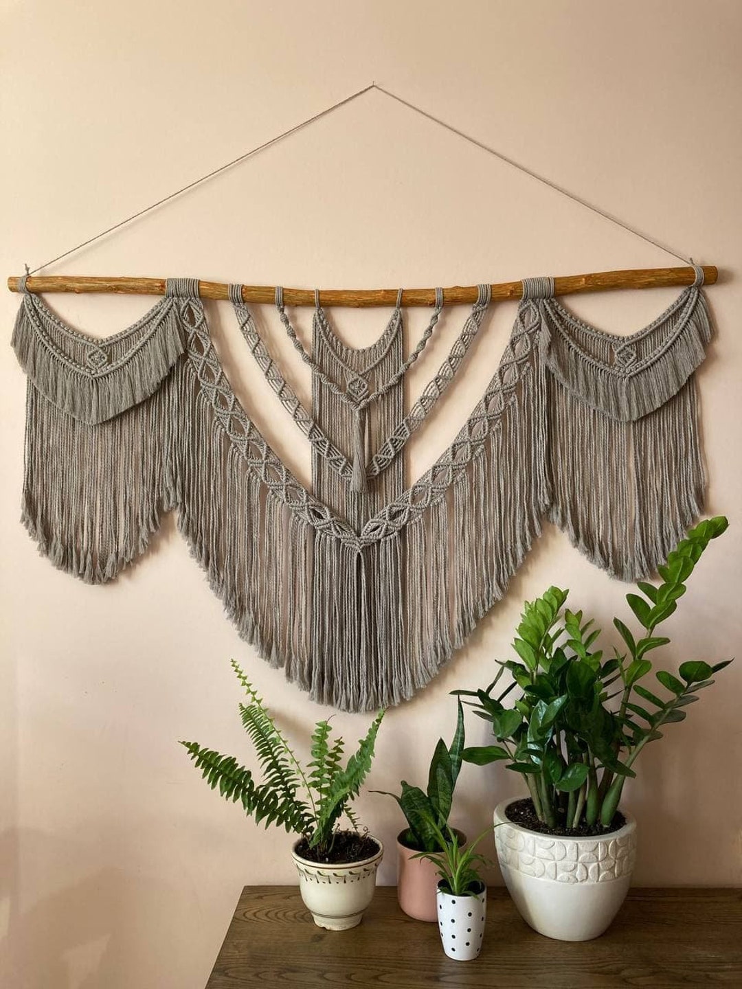 Macrame Wall Hanging, Living Room Decor, Large Macrame Wall Hanging ...