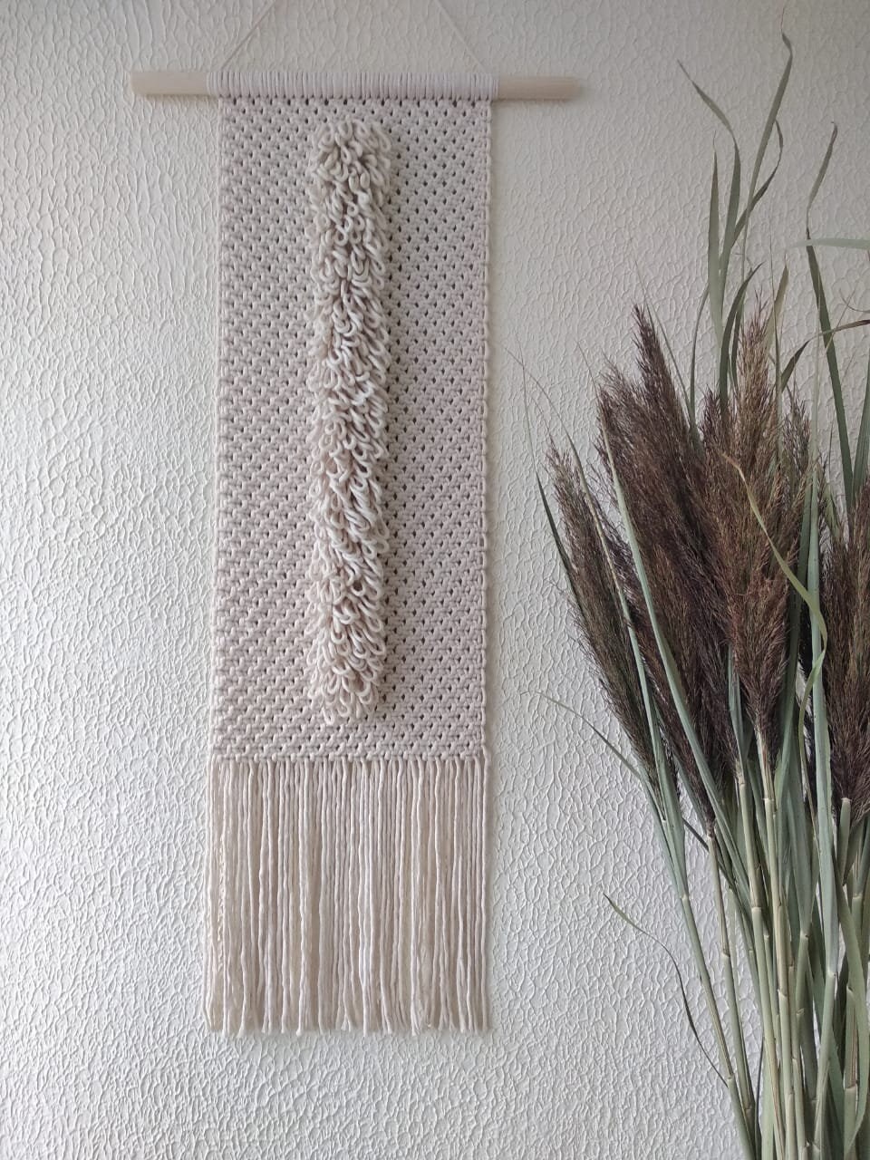Vertical Macrame Wall Hanging Macrame wall tapestry on a Etsy