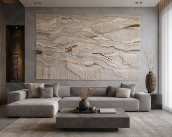 Large-scale macrame wall hanging, Huge Wall Decor, Tapestry wall hanging, Extra-Large home wall hanging macrame, Neutral Wall Art