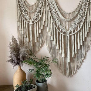 Macrame Wall Hanging, Tapestry Wall Hanging, Large Macrame Wall Hanging, Macrame Wedding Backdrop, Macrame on Driftwood, Woven Hangers image 3